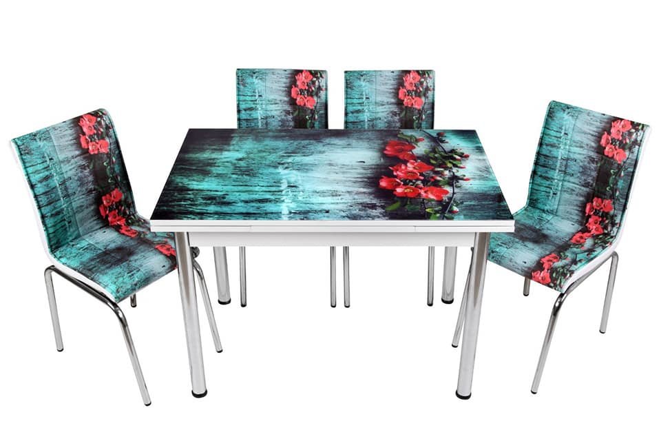 Кухненска разгъваема маса със столове 11