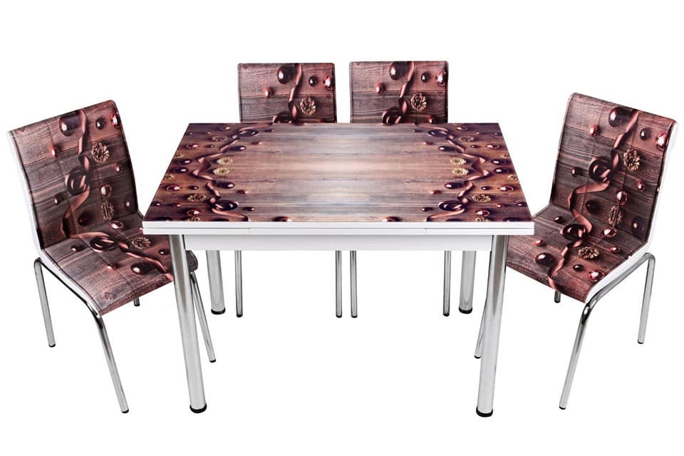 Кухненска разгъваема маса със столове 1