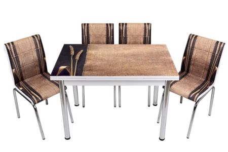 Кухненска разгъваема маса със столове 6